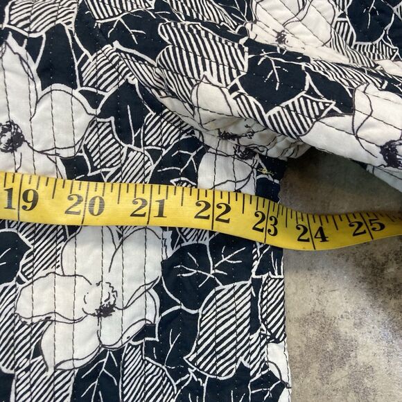 Provence Damour Jacket Womens XL Reversible Cotton Classic Yellow Black Floral - Picture 6 of 12